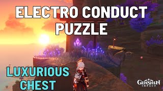 Solving Electro Conduct puzzle at Mt Yougou Luxurious chest  Genshin Impact Inazuma Puzzle Guide [upl. by Emya904]