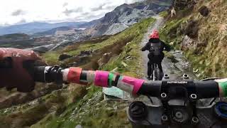 Following Henry down wildcart at Antur Stiniog bike park [upl. by Randa]