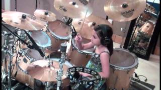 10 Year Old Girl Drummer Paulina From Mexico  My Life Would SuckCobus Version [upl. by Rodina222]