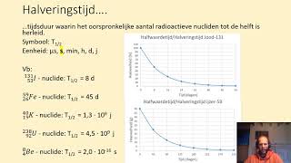 Halveringstijd  halfwaardetijd kernfysica deel 6  koolstof14methode  voorbeeldvraagstukken [upl. by Atikan78]