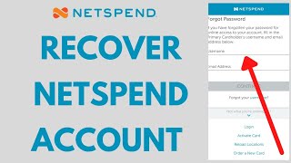 How to Recover Netspend Account Reset Netspend Account Password Quick amp Easy [upl. by Nich]