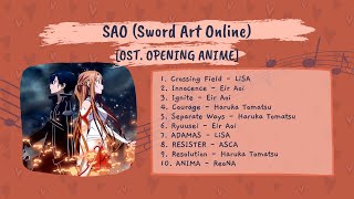 PLAYLIST OST OPENING ANIME SAO SWORD ART ONLINE FULL ALBUM [upl. by Riada]