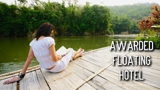 Best Eco Floating Hotel in Thailand since 1976 River Kwai Jungle Rafts Floating resort Kanchanaburi [upl. by Anavas170]