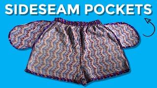 How To Sew SIDE SEAM POCKETS amp French Seam For Shorts Skirts amp Pants  sewquaint [upl. by Ludie171]