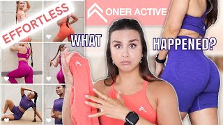 WHAT HAPPENED ONER ACTIVE EFFORTLESS SEAMLESS SCRUNCH TRY ON HAUL REVIEW UPDATED LEGGINGS [upl. by Neersin]