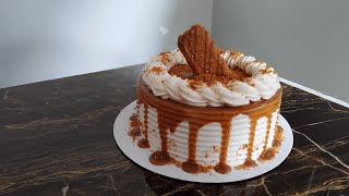 Biscoff Vanilla Caramel drip Cake [upl. by Mychal]