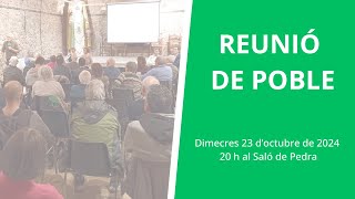 Reunió de Poble 23 doctubre de 2024 [upl. by Brunhilde]