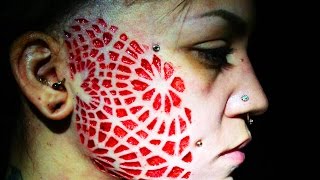 Rubys Scarifiction Process Healed Images at End Trypophobia [upl. by Emma]