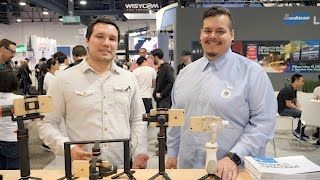 NAB 2017 FeiyuTech iPhone Gimbals [upl. by Ahsilrae]