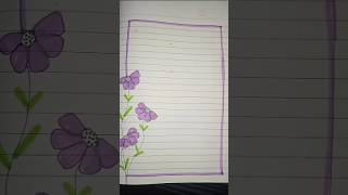 Border design ✨😍🌸 l border design ideas for school project l youtube art [upl. by Hawger232]