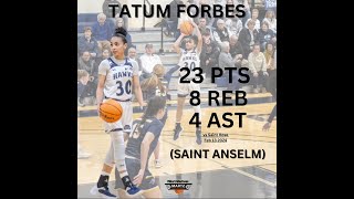 Tatum Forbes Big Game for St Anselm [upl. by Low186]