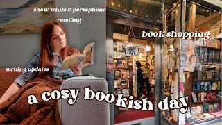 used and indie bookstores vlog reading a persephone amp snow white retelling and writing updates [upl. by Aciram]