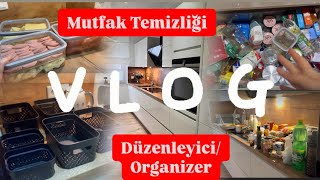 YENİ dılap içi organizer kutular aldım💯mutfakda derin TEMİZLİK var✅buzdolabı harika oldu⁉️VLOG [upl. by Mahda59]