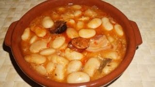 JUDIONES DE LA GRANJA CON CHORIZO BACON Y MORCILLA FABADA EN OLLA EXPRES [upl. by Tayyebeb750]