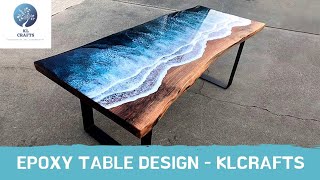 epoxy table with led lights  epoxy tutorial [upl. by Ayatnahs152]