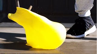 EPIC Water Balloon Flexibility hit by Hammer in SLOW MOTION [upl. by Yrneh]