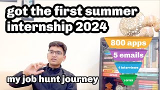 MY SUMMER INTERNSHIP 2024 APPLICATIONS JOURNEY  GETTING THE FIRST OFFER  INSIGHTS AND LEARNINGS [upl. by Berny263]