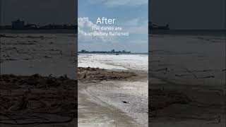 Beforeafter Hurricane Helene N Lido Beach FL beach beforeandafter helene nature florida [upl. by Costello]