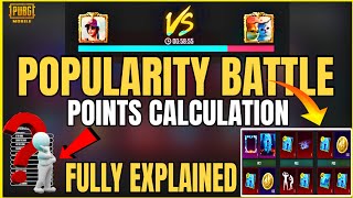 😳POPULARITY BATTLE POINTS CALCULATION IN PUBG MOBILE amp BGMI popularitybattle [upl. by Rotceh563]