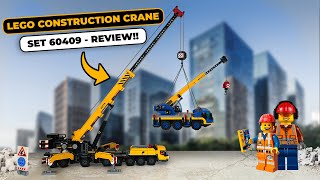 LEGOs New HUGE Mobile Construction Crane 60409  REVIEW [upl. by Ragen503]