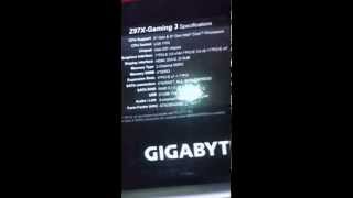 Gigabyte Z97X gaming 3 motherboard unboxing review and startup [upl. by Andeee]