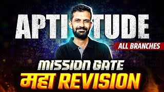 General Aptitude One Shot  All Branches  Maha Revision  GATE Exam Preparation 2024 [upl. by Terbecki]