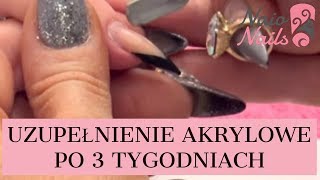 Uzupełnienie Akrylowe po 3 tygodniach Tutorial Naio Nails [upl. by Ielak]