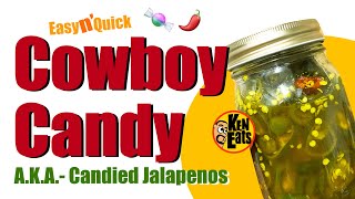 How to make Cowboy Candy AKA Candied Jalapeños Easy and Quick recipe [upl. by Bouchard999]