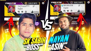 Real Sk Sabir Boss Vs Nayan Asin Oldest Collection Battle 😱 Most Demanded Versus  Garena Free Fire [upl. by Eiramoj]