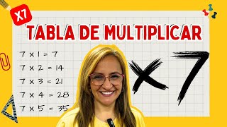 TABLA de MULTIPLICAR del NÚMERO 7  TRUCO para APRENDERLA [upl. by Eatnad823]