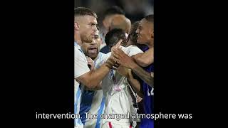 Massive Fight Between France and Argentina players Lacazette vs Otamendi [upl. by Reich]