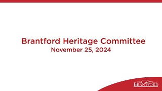 Brantford Heritage Committee [upl. by Yhotmit771]