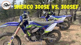 Sherco 300SE vs 300SEF  Back To Back On Mountain Single Track [upl. by Ibok]