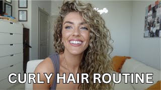 Curly Hair Routine  EASY amp SIMPLE [upl. by Mohn193]