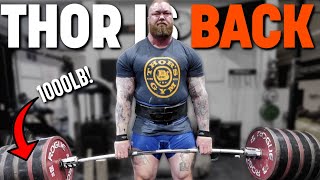 Back to His Best Thor Bjornsson SMASHES 1000lb Deadlift [upl. by Nitsur]