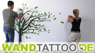 Wandtattoo Baum im Wind  Anleitung zum Anbringen [upl. by Lachlan]