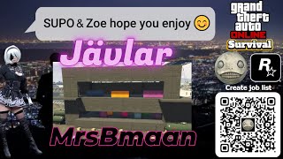 Jävlar by MrsBmaan  GTA V survival 🎮Live Streaming [upl. by Edra]