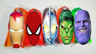 AVENGERS SUPERHEROES 8 Ironman Spiderman Ultraman Hulk Thanos [upl. by Soirtemed]