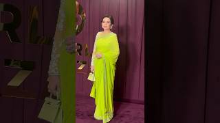 Nita Ambani is elegance personified in a neon saree from💚✨shorts [upl. by Anayet]