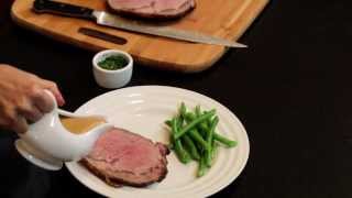 Peppered Ribeye Roast with Roasted Garlic Sauce [upl. by Erdrich]