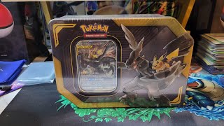 Pikachu and Zekrom Tag Team GX Tin OpeningReprint Tin [upl. by Soloma]