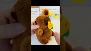 Feeding My Plush Capybara a Carrot Adorable Moment capybara plushies [upl. by Fitzgerald]