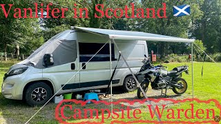 Campsite Warden  Vanlife in Scotland  Channel Update [upl. by Ileek]