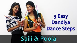 Dandiya Dance Steps Video  Learn 3 Easy Dandiya Steps For Beginners  Navaratri Dandiya Dance Songs [upl. by Ody]