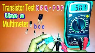 Transistor Test N P N P N P Use a Multi meter [upl. by Silsby]