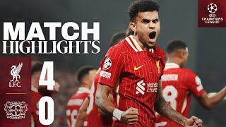 Luis Diaz HATTRICK Liverpool 40 Bayer Leverkusen  Champions League Highlights [upl. by Ralli576]