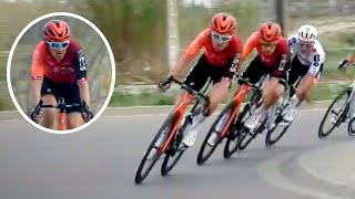 Geraint Thomas Incredible Sprint Leadout for Hayter  Volta a Catalunya 2024 Stage 4 [upl. by Aspia595]