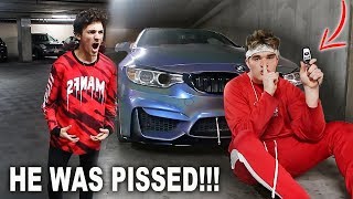 STOLEN CAR PRANK ON MIKEY MANFS HE WENT CRAZY [upl. by Vowel141]