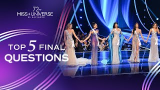 72nd MISS UNIVERSE  TOP 5 Final Questions  Miss Universe [upl. by Anoynek]