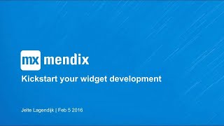 Kickstart Your Widget Application Development  Mendix Expert Webinar Series [upl. by Gertrudis]